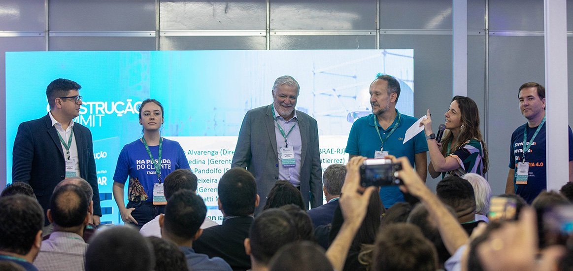 Momento do Desafio Pitch no Rio Construção Summit (Foto: Luciola Villela/Firjan) 