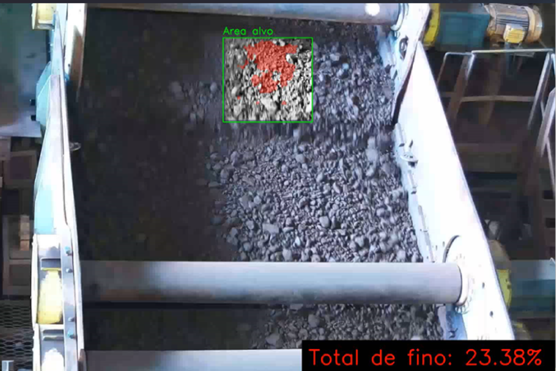 Peneira de Minério de Ferro usa IA